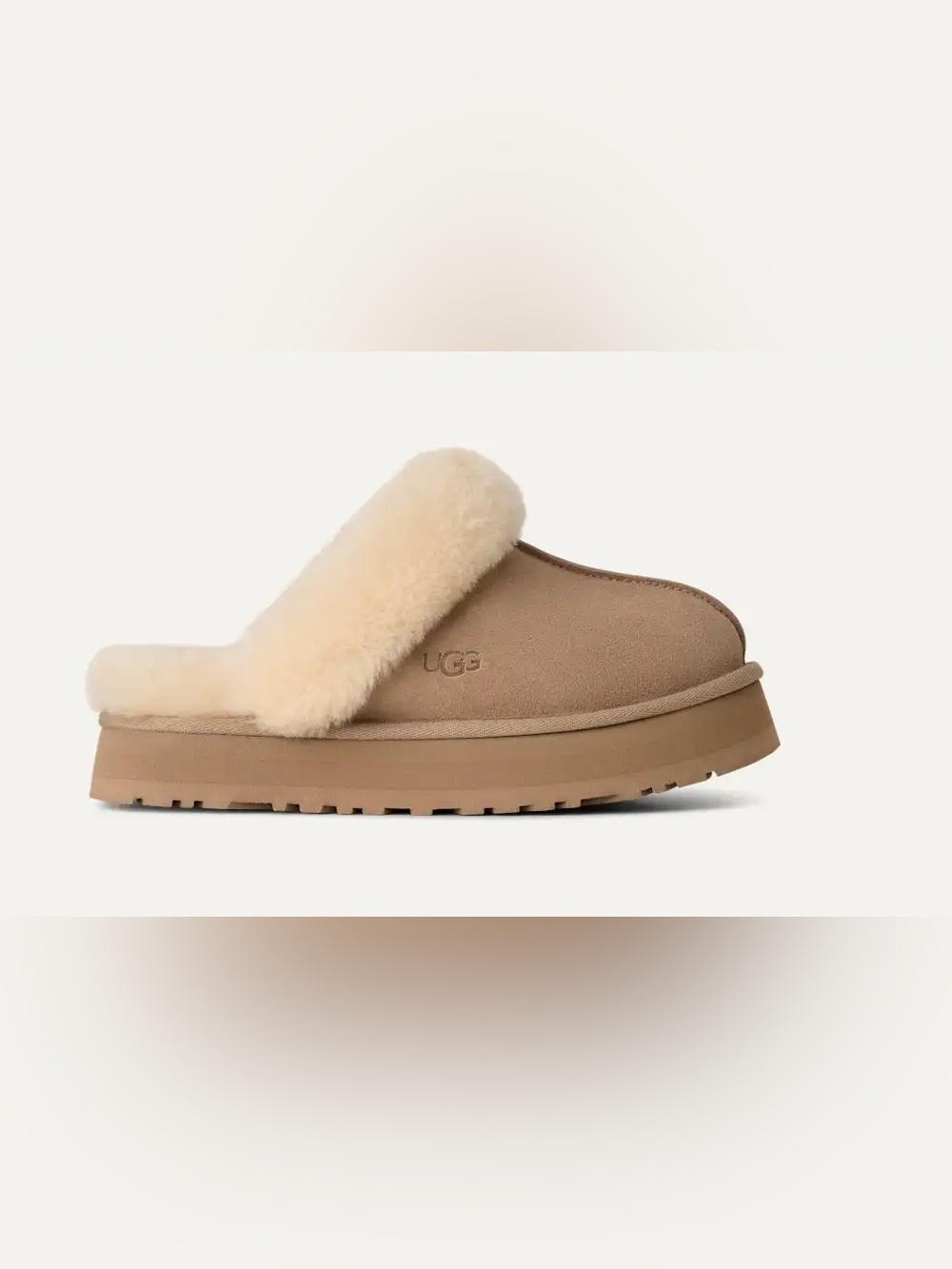 UGG Tan Disquette plattform slipper